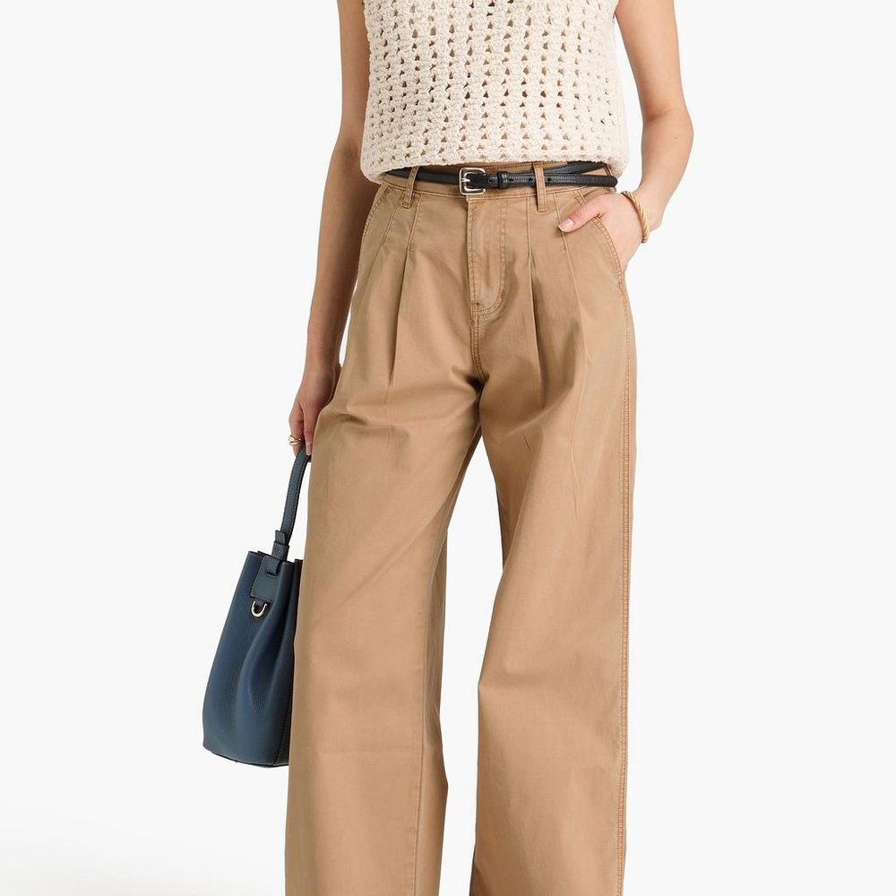 Veronica Beard Mia Wide-Leg Trouser w/ Double Pleat size 25